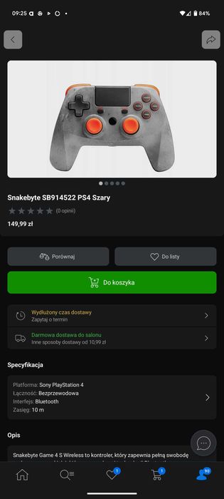 Pad do PlayStation 4 bezprzewodowy nowy komplet