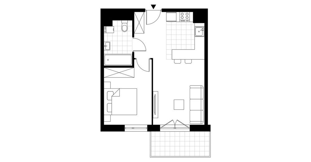 2-pokojowe mieszkanie 39m2 + balkon