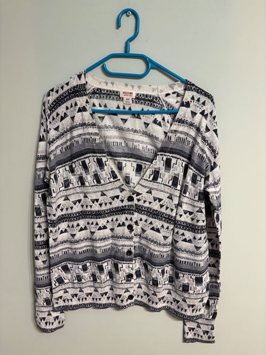 Kardigan sweter w azteckie wzory M