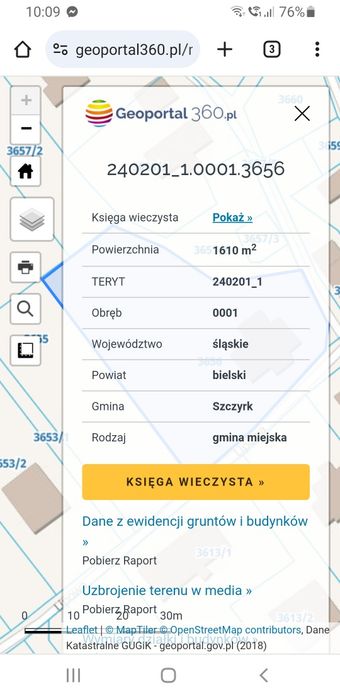 Działka budowlana 1.600m2 w centrum Szczyrku