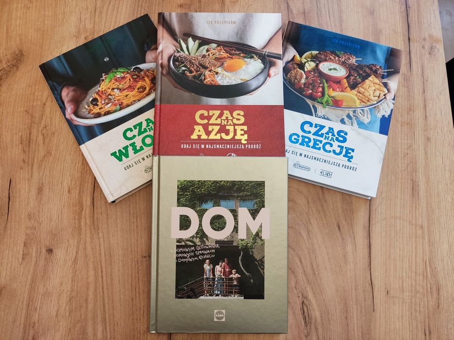 Książki kulinarne zestaw Włochy, Grecja i Azja plus Lidl