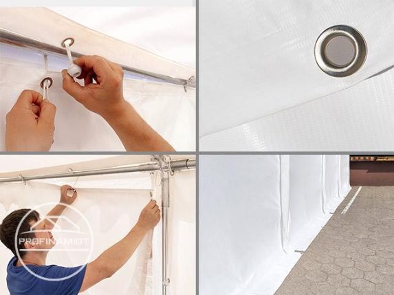 8x12m Namiot magazynowy, przemysłowy, PVC biały, gratis wysyłka