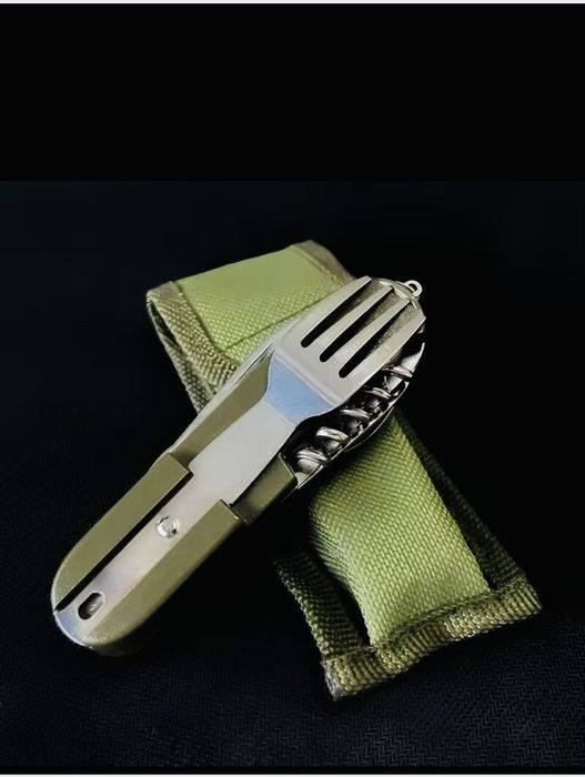 ніж столовий 7 в 1 складний виделка ложка ніж пікнік кемпінг туризм