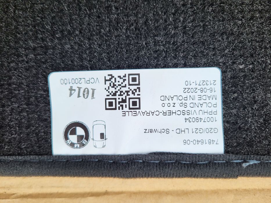 Dywaniki Welurowe bmw 3 G20 G21 m3 G80 G81