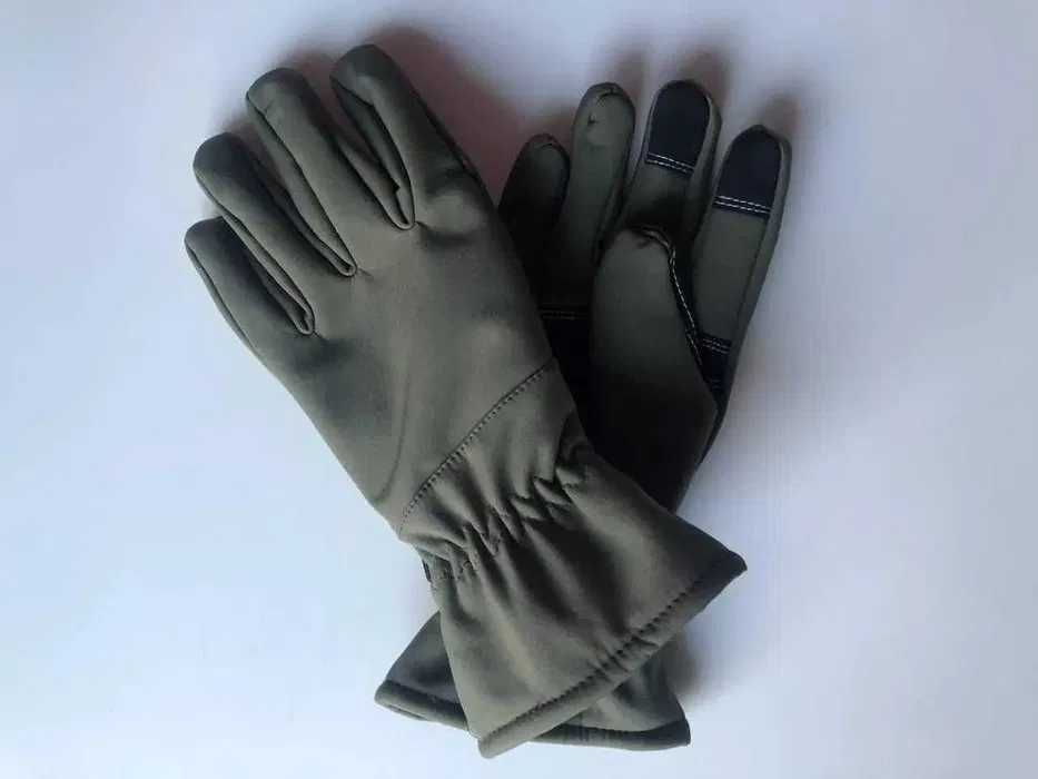 Зимові тактичні рукавиці Softshell олива, мультикам M L XL XXL