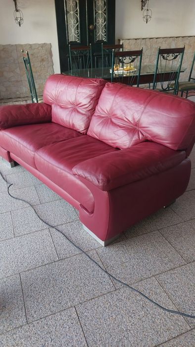 Sofás em pele genuina como novo
