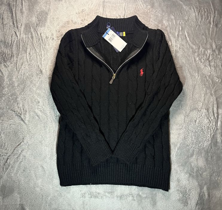 Sweater Polo Ralph Lauren Quarter-Zip – Preta (Nova)