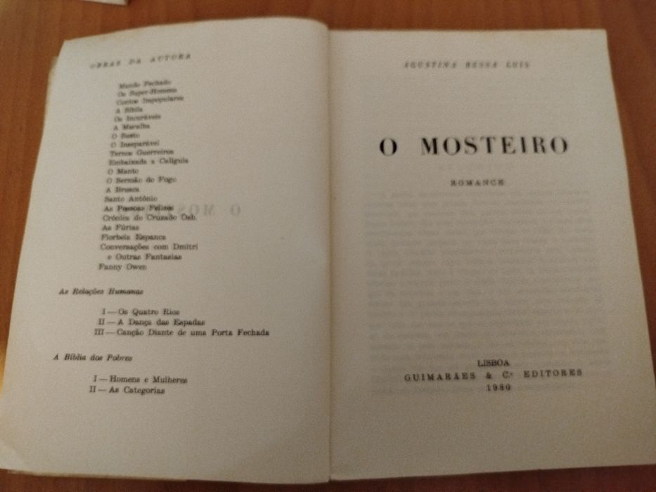 Obras de Agustina Bessa Luís (1.edi.)
