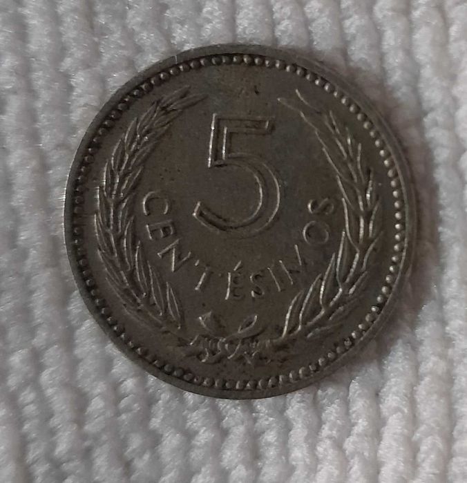 Moeda URUGUAI, 5 Centésimos de  1953