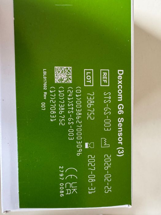 DexCom G-6  Nowy 1 szt. Sensor z datą 2027-08. Gazik gratis