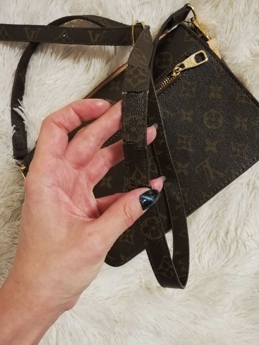 Torebka Louis Vuitton skóra skórzana monogram pochette metis