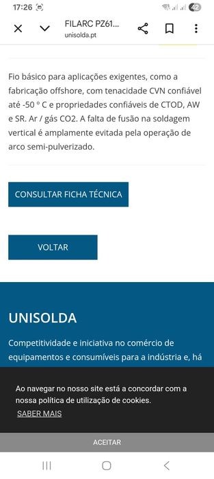 Fio de soldar filarc PZ6125 1.20 15kg Fluxado