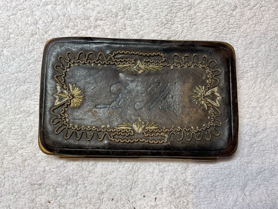 Cartoneira, porta cartões, antiga de origem espanhola sec passado