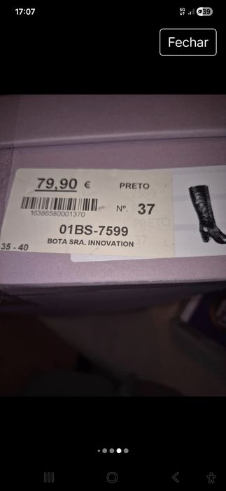 Botas pretas tamanho 37