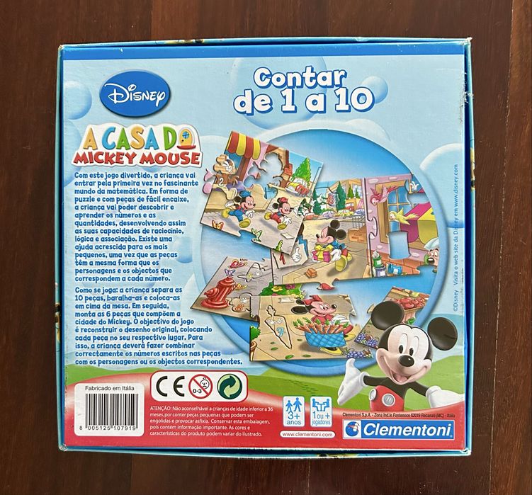 Jogo contar de 1 a 10 - casa do mickey mouse