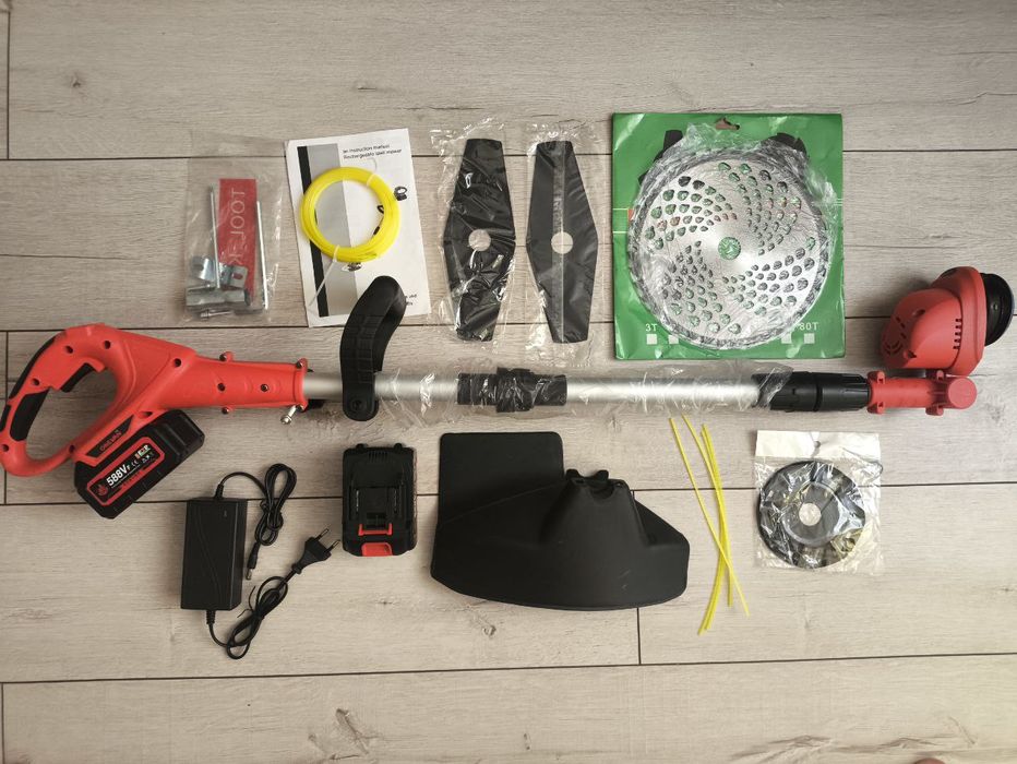 Продам электрокосу, триммер ONEVAN, 2 акб 588Vf 21V, Brashless motor