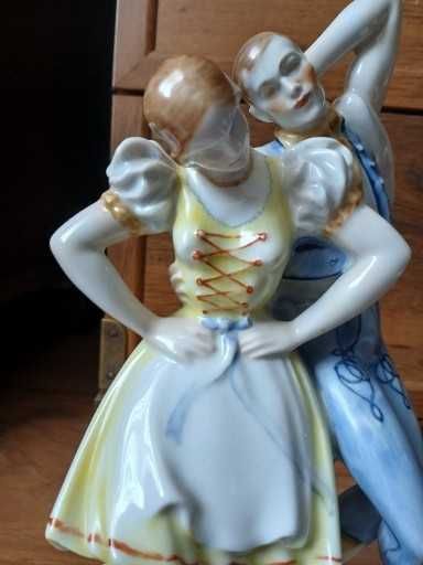 Duża figurka porcelanowa tancerzy Herenda