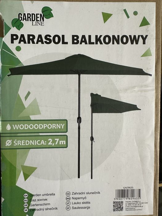 Parasol balkonowy, ogrodowy