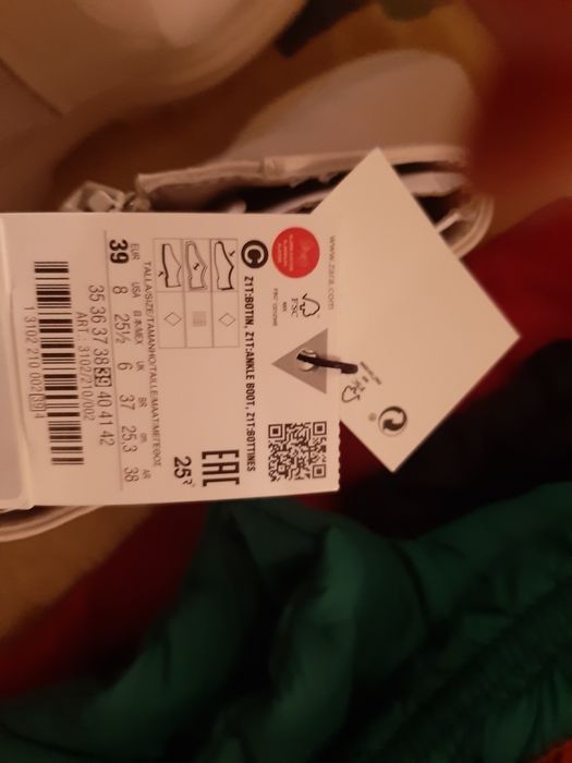 Kozaki Zara 39 buty za kostkę sztywne ecru limited zara zima traktor