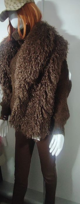 Kamizelka oversize Lama dlugi krecony włos Jakosc premium