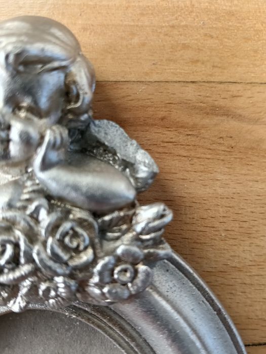 Ramka z aniołkiem srebrna