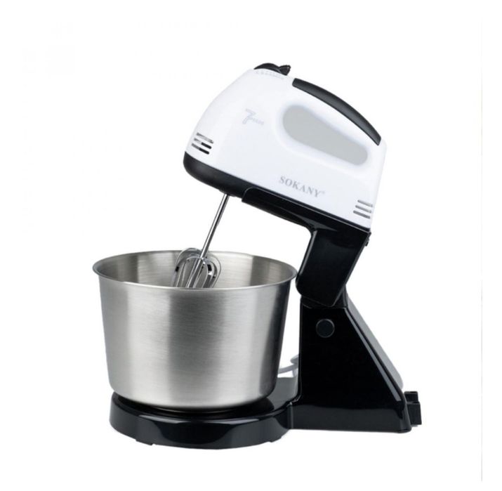 Міксер стаціонарний з чашою 2 насадки 250 Вт Sokany SK-6620