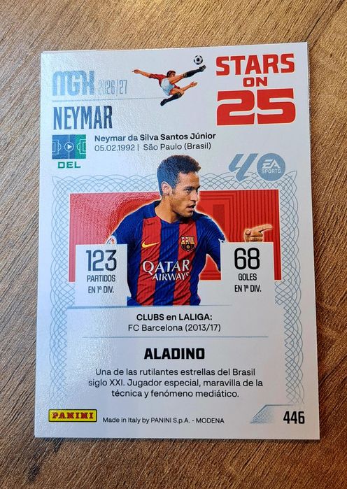 Carta Neymar 25 anos
