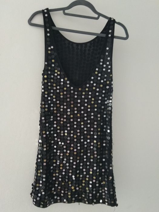 Sukienka czarna mini cekiny Mohito r S\M