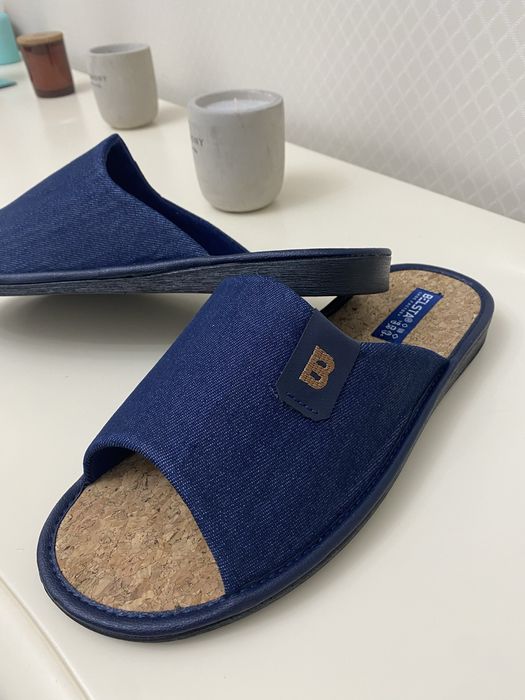 Чоловічі тапочки з відкритими пальцями Белста коркова устілка.Ціни різ