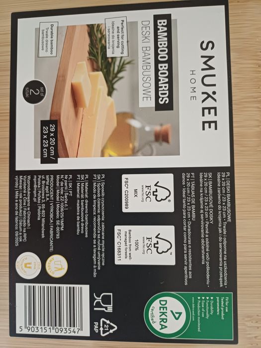 Deski bambusowe 3 szt. Nowe, stolnica bambusowa