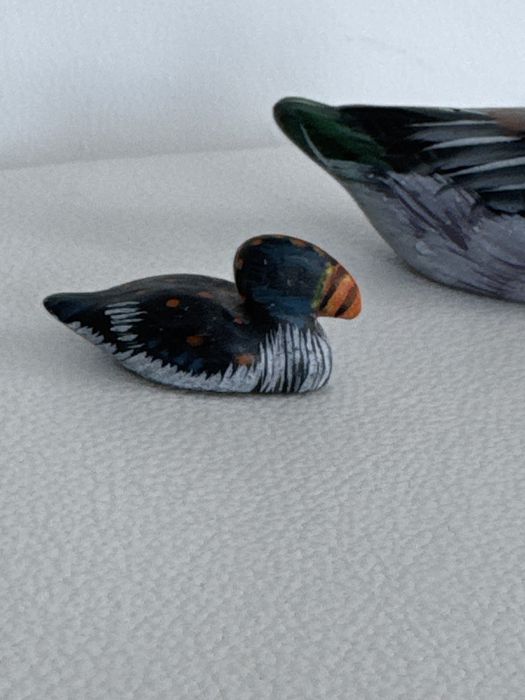 Ceramiczne figurki kaczek recznie malowane