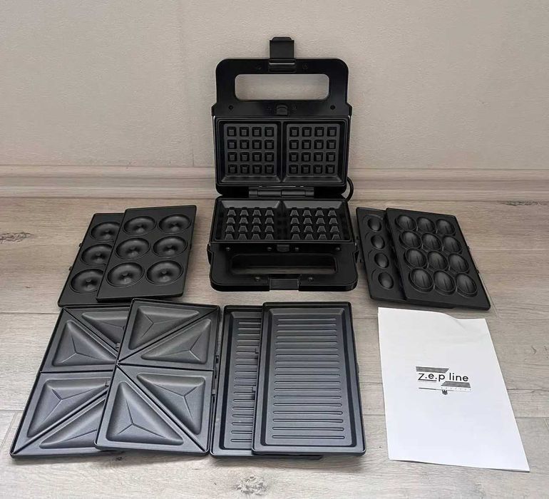 НЕМЕЦКАЯ Вафельница мультимейкер 5в1 Zepline ZP-802 2200W новая