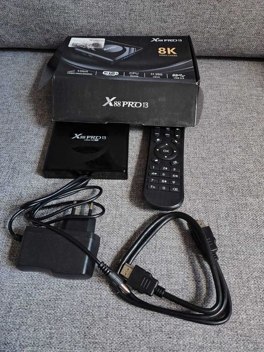 Dekoder Smart TV box X88pro 2/16GB, Wifi 6, Android 13, odtwarzacz HDD