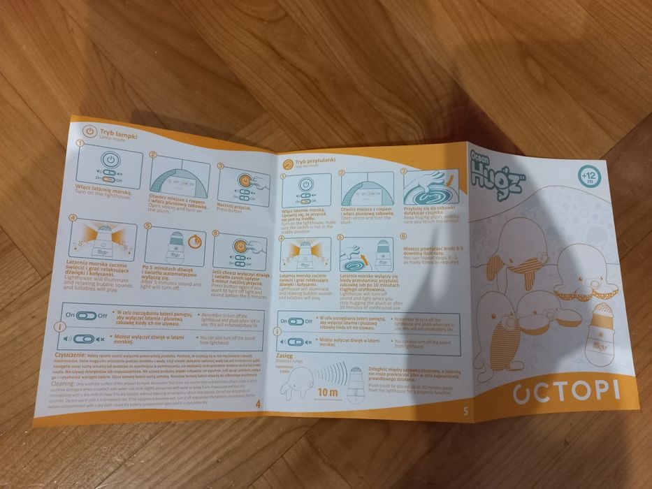 Zabawka grająca krab z latarnią