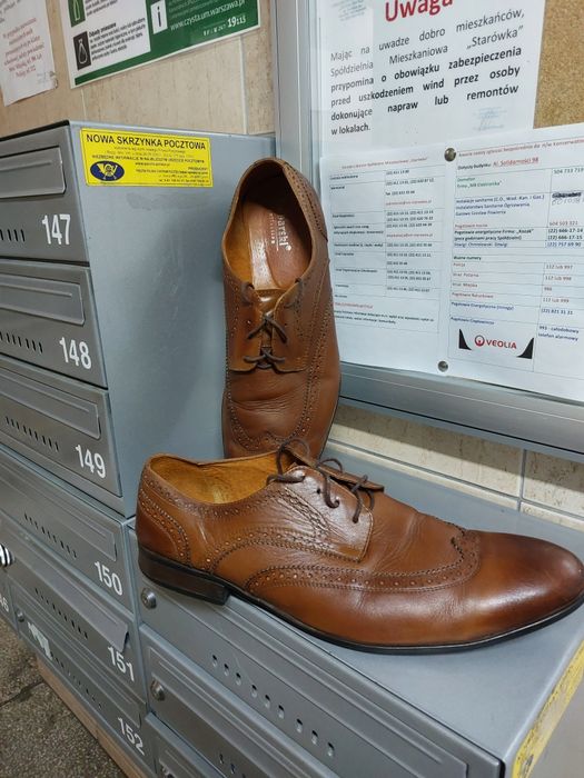 Półbuty męskie Kubarski-skóra 48r