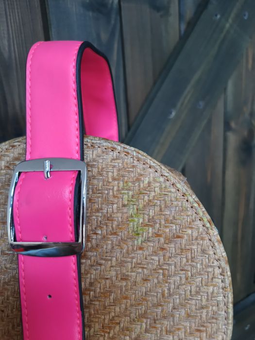 Torba letnia słomkowa mini kuferek