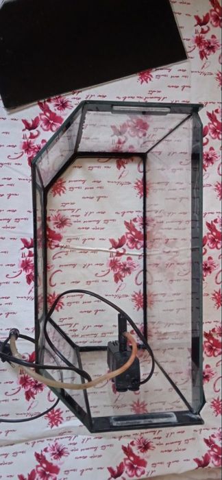 Аквариум террариум 16 літрів з кришкою і комплект