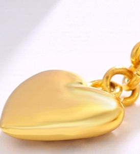 Kolczyki Ze Stali Chirurgicznej Złote Wiszące Serduszka Elegancki