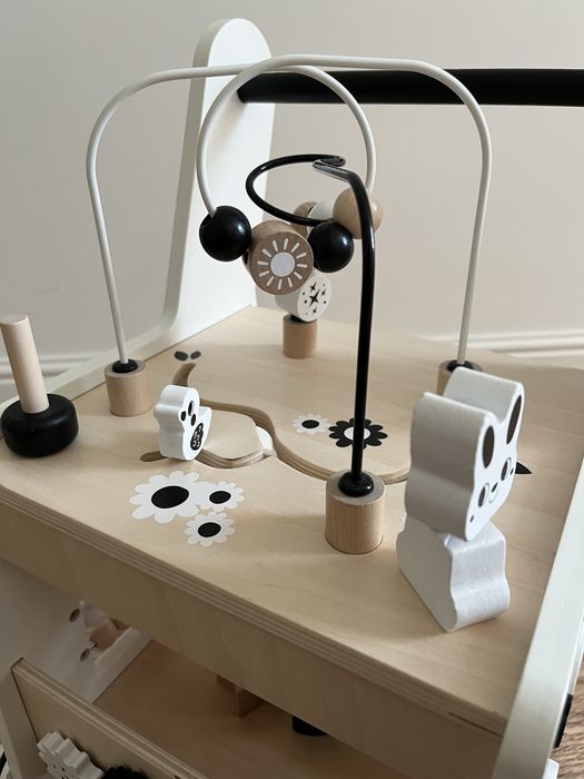 Mamabrum Drewniany pchacz chodzik stolik edukacyjny