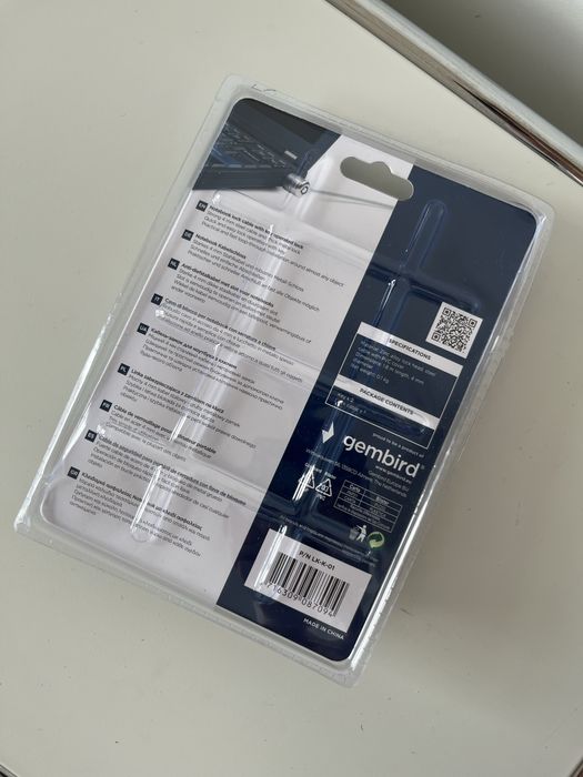 Nowy kabel zabezpieczający do laptopa Gembird 1,8 m