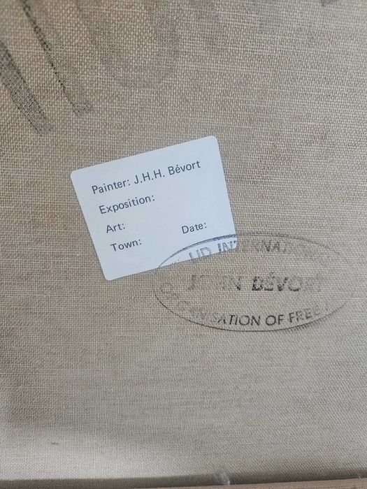 Duży Obraz Olejny Marynistyka J.H.H. Bévort (John Bevort) ORYGINAŁ