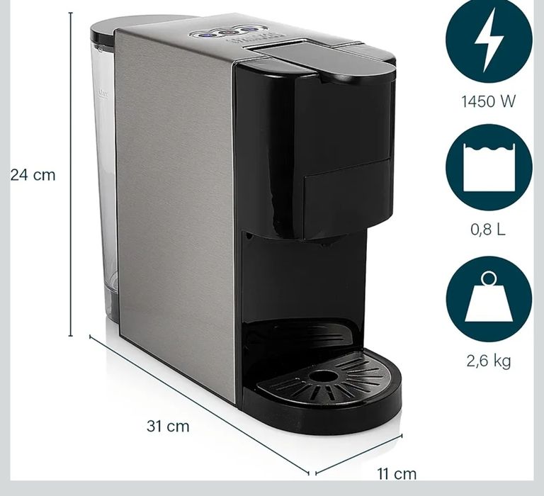 Princess ekspres kapsułkowy Multi Capsule Coffee Machine 4-in-1