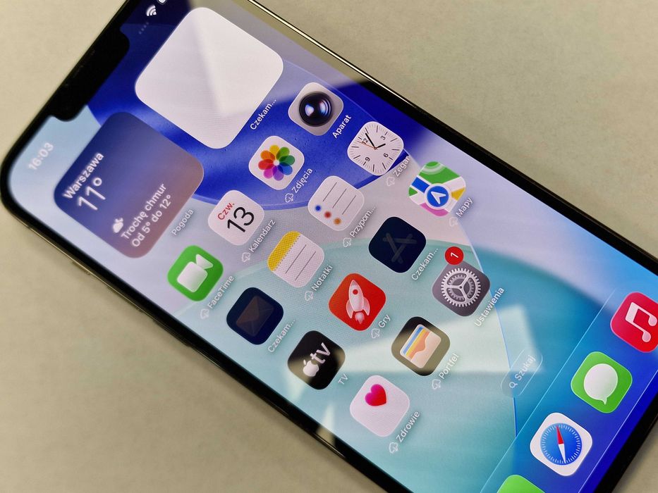 Iphone 13 PRO MAX 128GB/ Graphite/ Bat 93%/ Grade A- + ładowarka