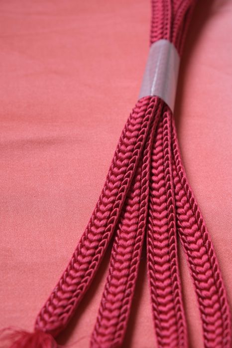 Różowy pas sznurek obijime do obi kimono yukata japoński pasek jedwab
