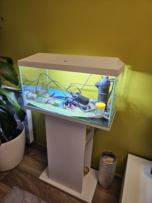 Akwarium aquael 54l z szafką i wyposażeniem