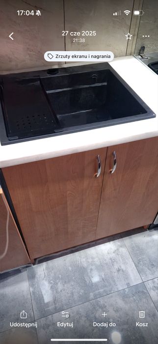 Zlew czarny Massimo Kwarc+Żeliwo