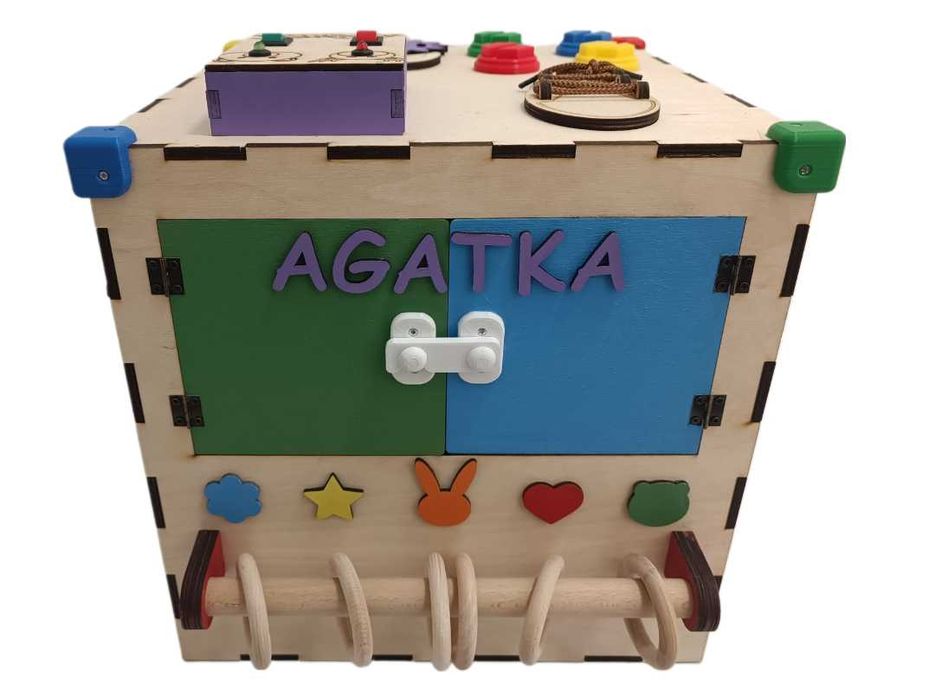 Kostka manipulacyjna sensoryczna Montessori Tablica Personalizowana