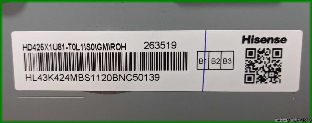 Main Board RSAG7.820.9662/ROH для Hisense 43A7300F