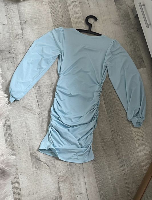 Vestido cerimonia azul zara