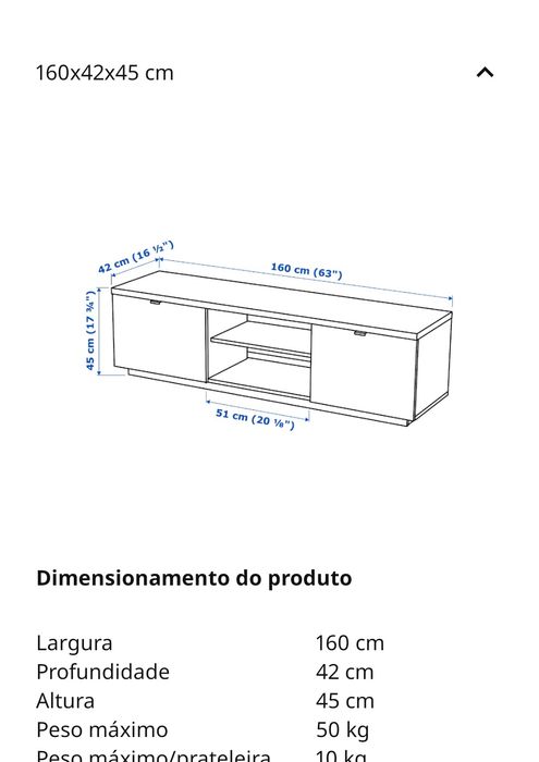 Estante TV branca com brilho